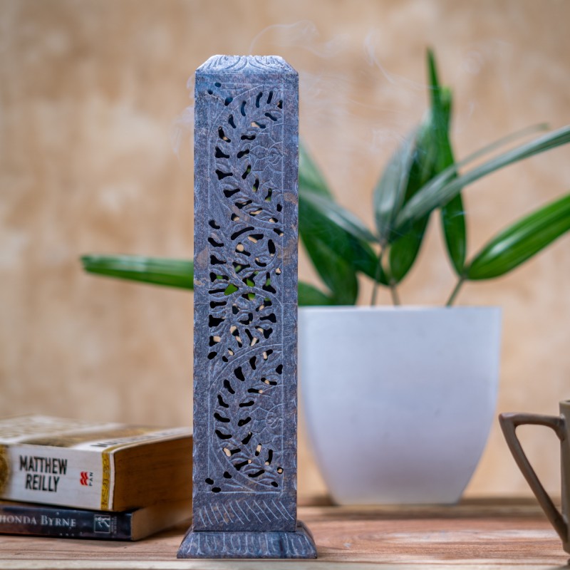 Soapstone Pillar Incense Stick & Cone Holder – Aroma & Co